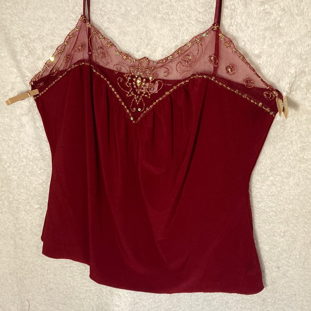 Cato cami lace jewel detail soft sparkly